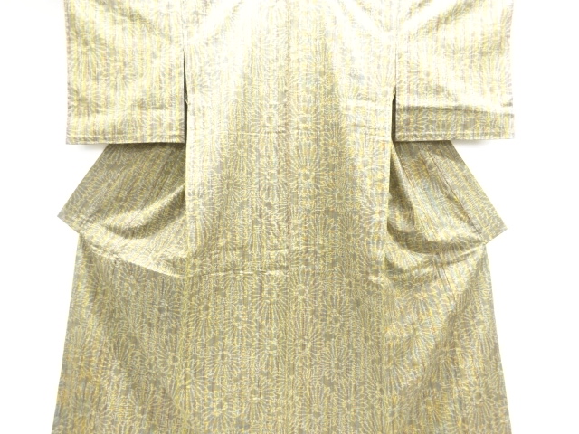 JAPANESE KIMONO / HITOE TSUMUGI / WOVEN FLOWER 